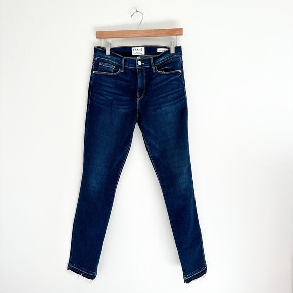 FRAME Le Skinny de Jeanne Jeans Dark Wash 30 - Picture 2 of 11